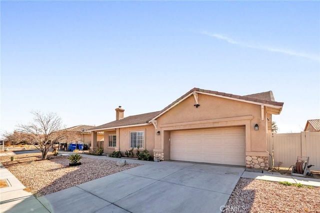 ranch-style house with a garage