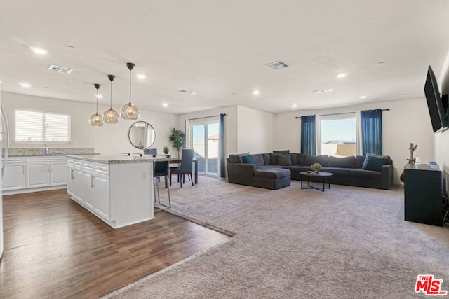 view of carpeted living room