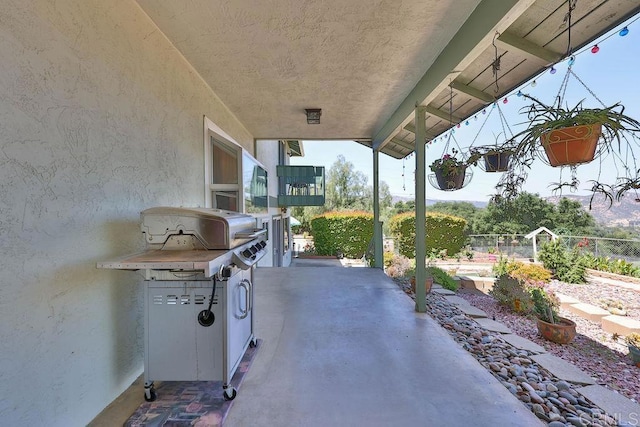 view of patio featuring area for grilling