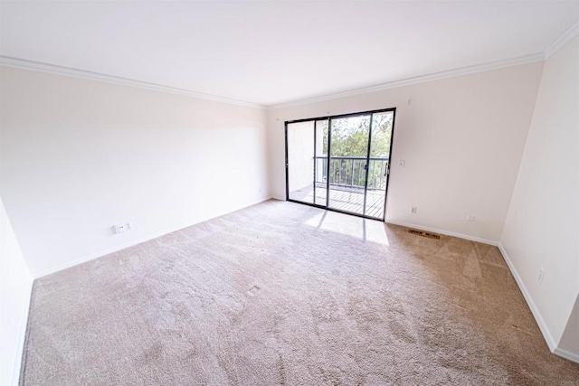 2374 Caringa Unit B, Carlsbad, CA 92009 - spare room with light carpet and ornamental molding