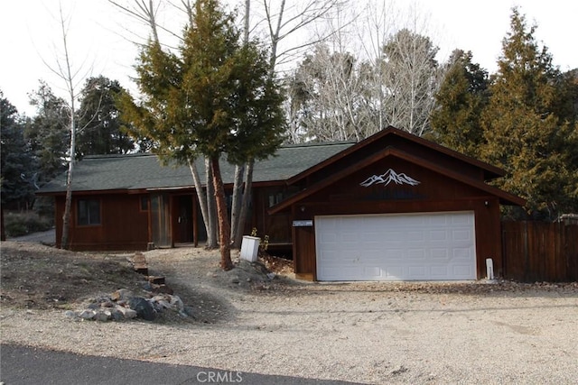 view of front of house featuring a garage