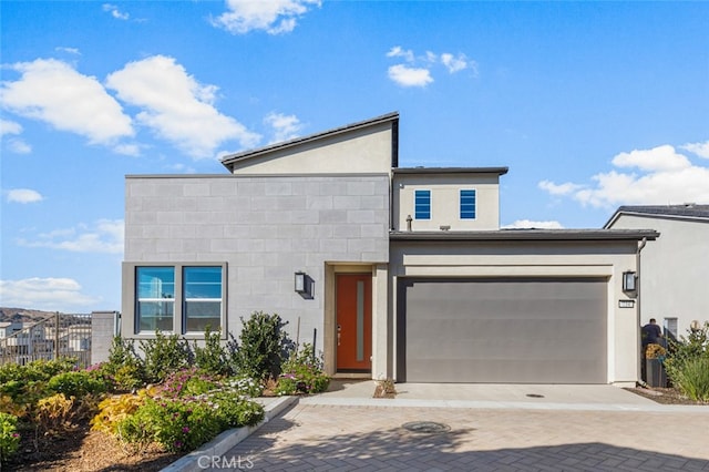 modern home with a garage