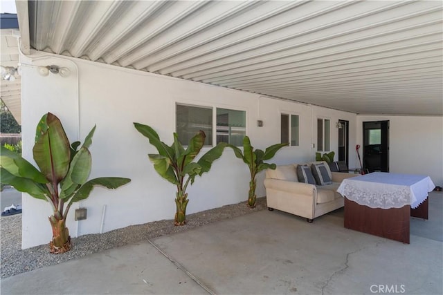 view of patio with outdoor lounge area