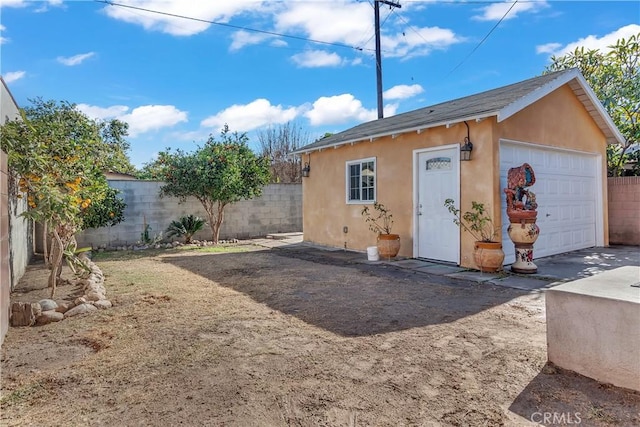 view of outdoor structure featuring a garage