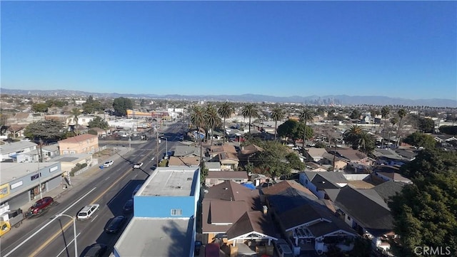 bird's eye view featuring a mountain view