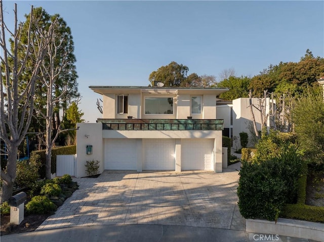 contemporary house with a garage