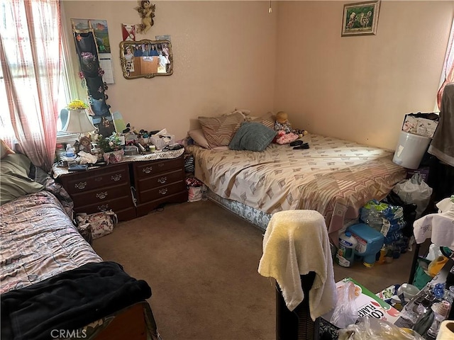 bedroom with carpet floors