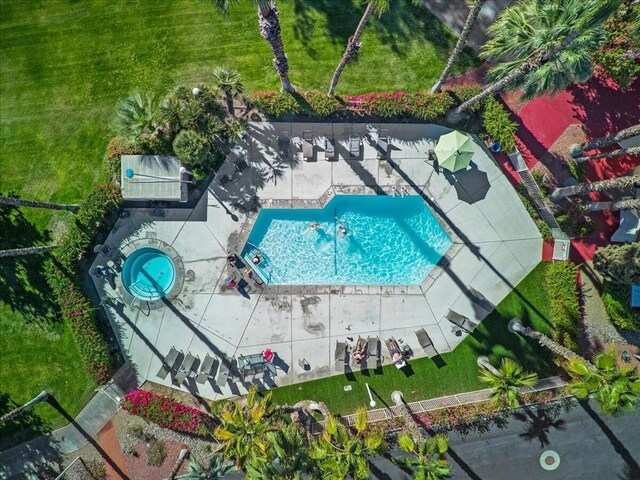 birds eye view of property