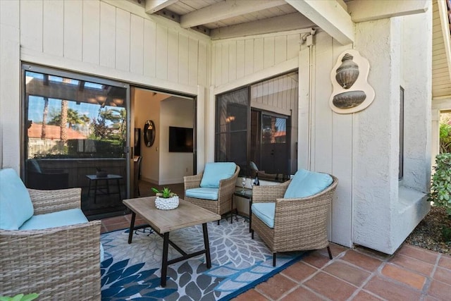 view of patio featuring outdoor lounge area