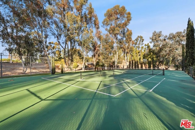 view of tennis court