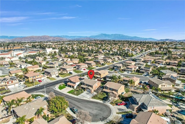 aerial view featuring a mountain view