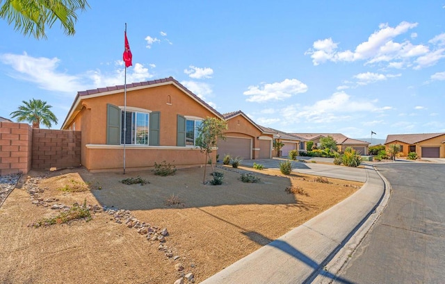 view of front of home featuring a garage