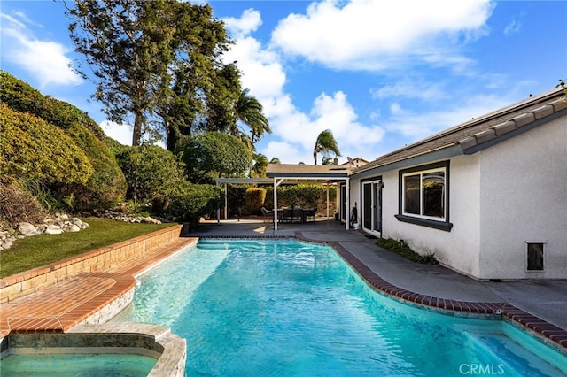 view of pool with a patio area