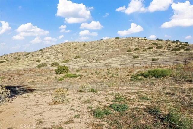 property view of mountains with a rural view