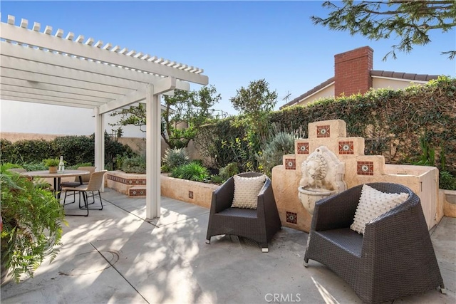 view of patio / terrace with a pergola