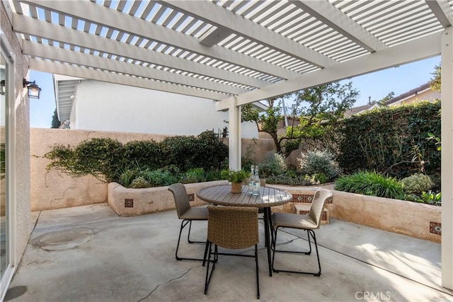 view of patio / terrace with a pergola