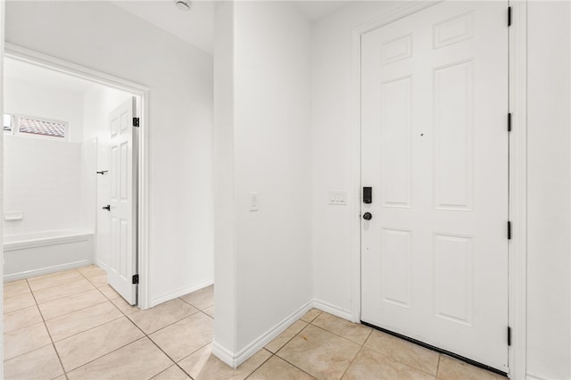 view of tiled foyer