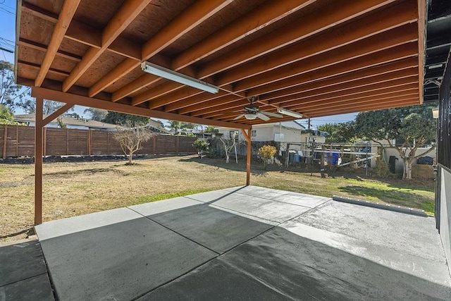 view of patio / terrace with ceiling fan