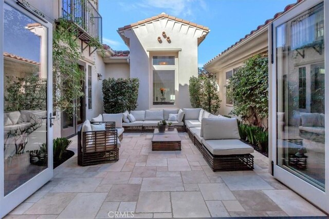 view of patio / terrace featuring an outdoor living space