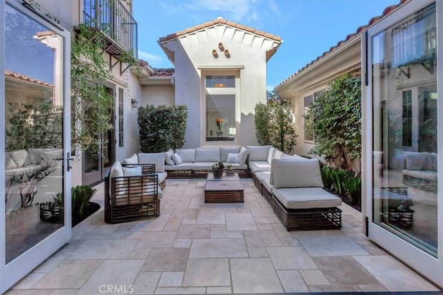 view of patio / terrace featuring an outdoor hangout area