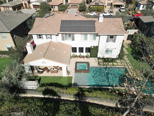 drone / aerial view featuring a residential view