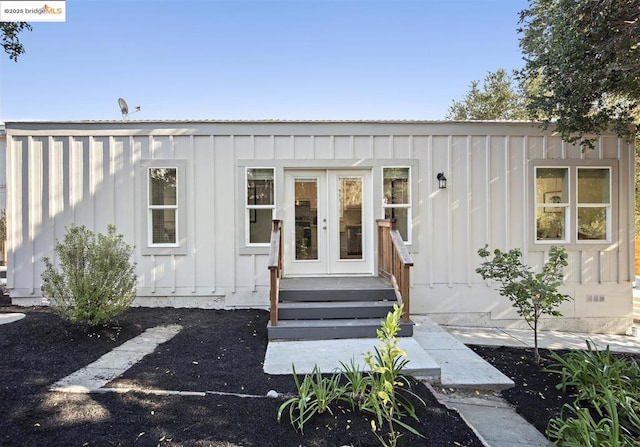 view of front of home with french doors