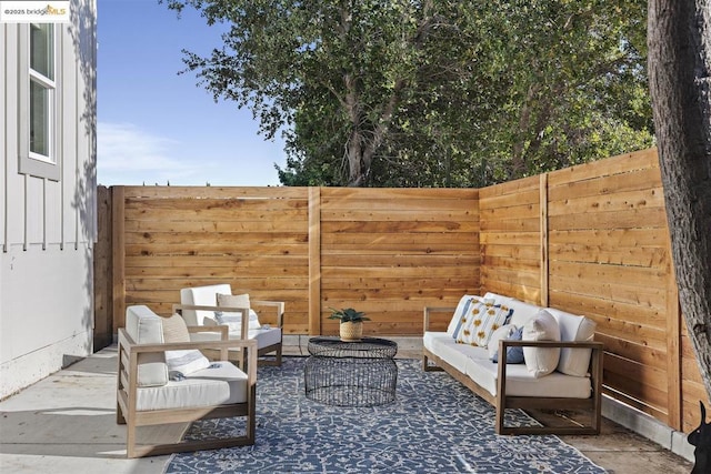 view of patio / terrace featuring outdoor lounge area