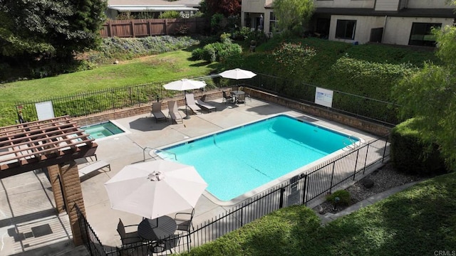 view of pool with a patio