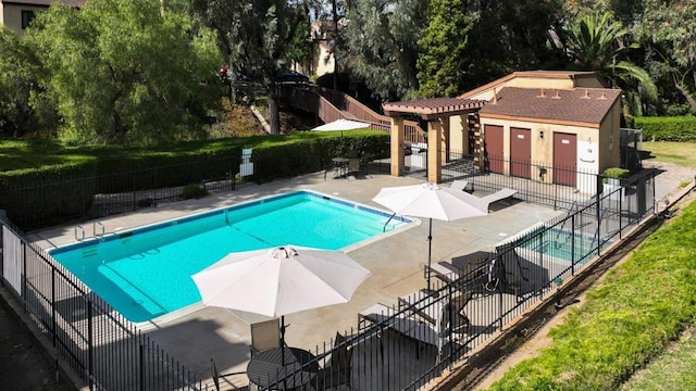 view of pool with a patio