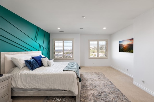 view of carpeted bedroom