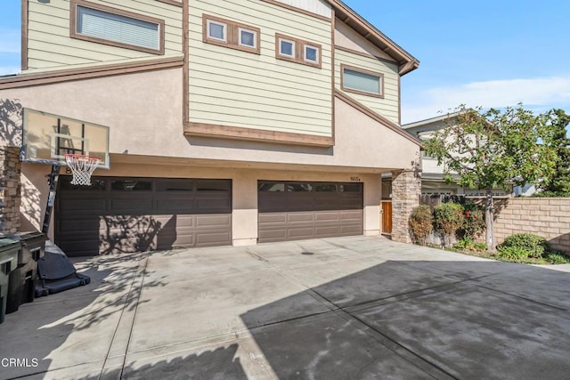 view of home's exterior with a garage