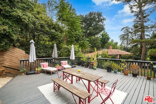 view of wooden deck