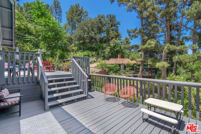 view of wooden deck