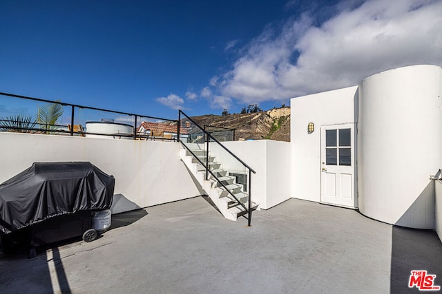 view of patio with area for grilling