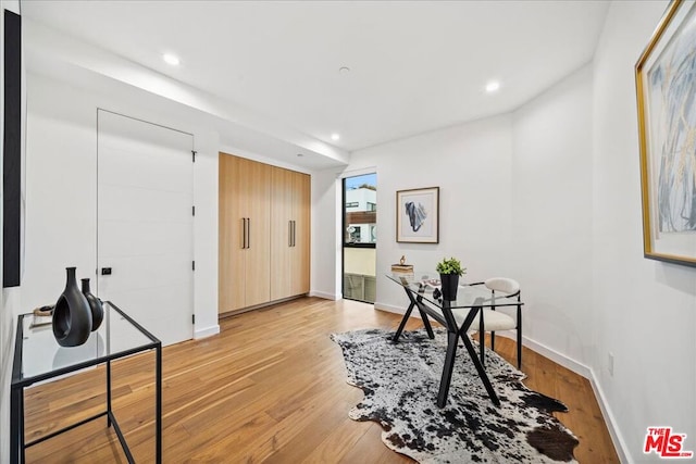 interior space featuring light hardwood / wood-style floors