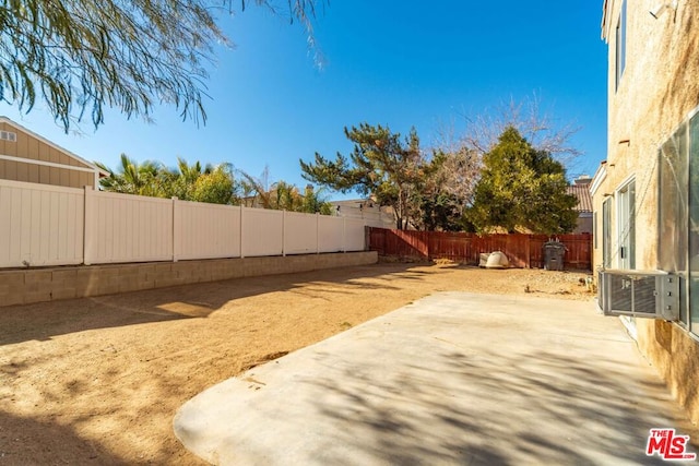 view of yard with a patio area