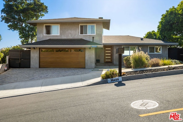 view of front of house featuring a garage