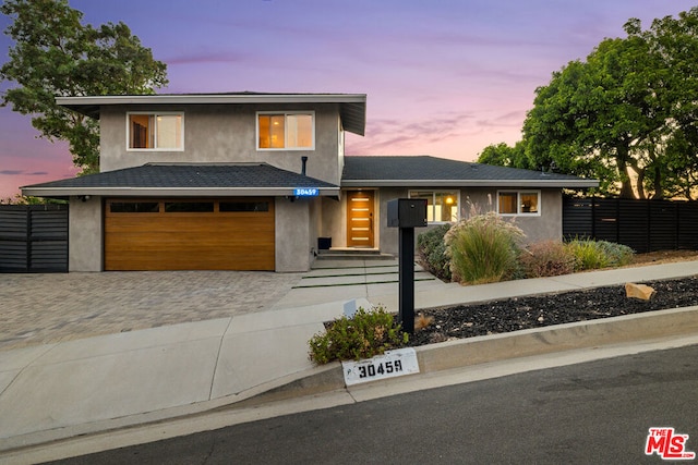 view of front of house featuring a garage