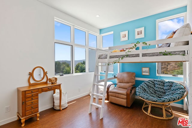 bedroom featuring hardwood / wood-style floors