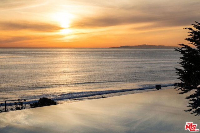 water view featuring a beach view