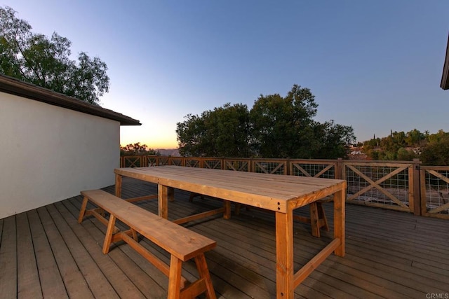 view of deck at dusk