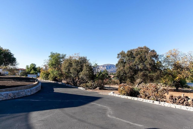 view of street with a mountain view