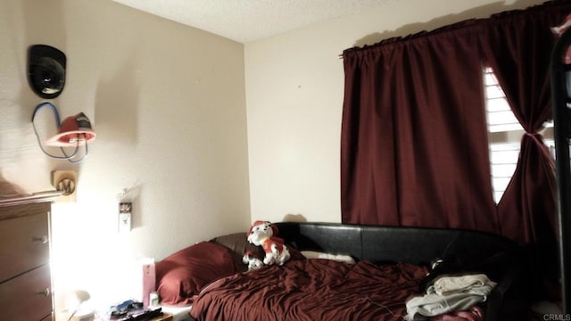 bedroom featuring a textured ceiling