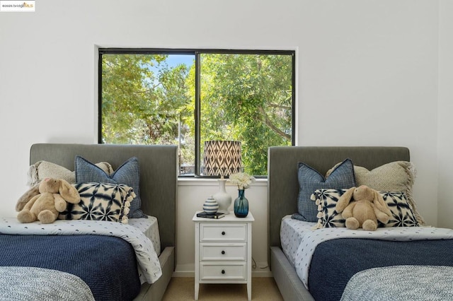 view of carpeted bedroom