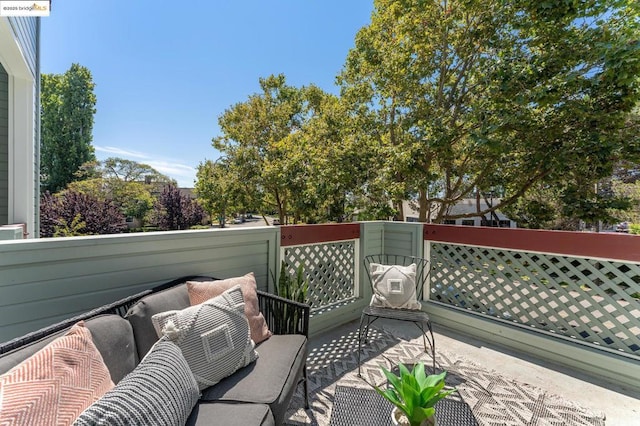 view of patio featuring outdoor lounge area