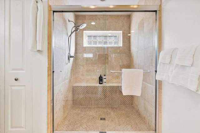 bathroom with an enclosed shower