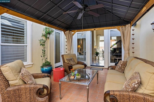 view of patio / terrace with a gazebo