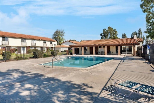 view of pool with a patio