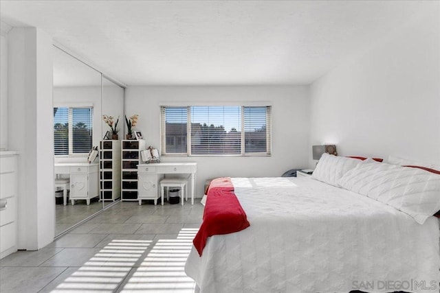 view of tiled bedroom