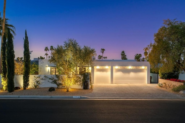 contemporary house with a garage